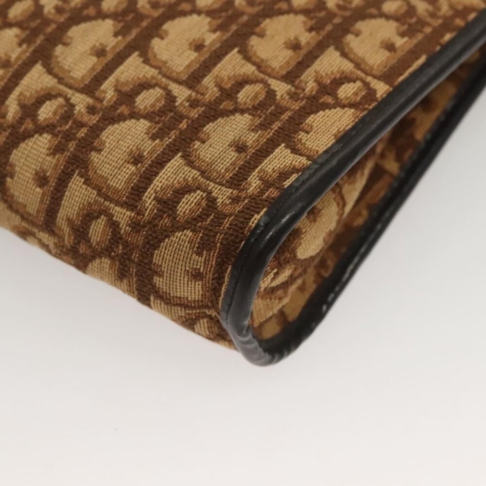 Authentic Christian Dior Trotter Canvas Shoulder Bag Brown Gold - Picture 8 of 16